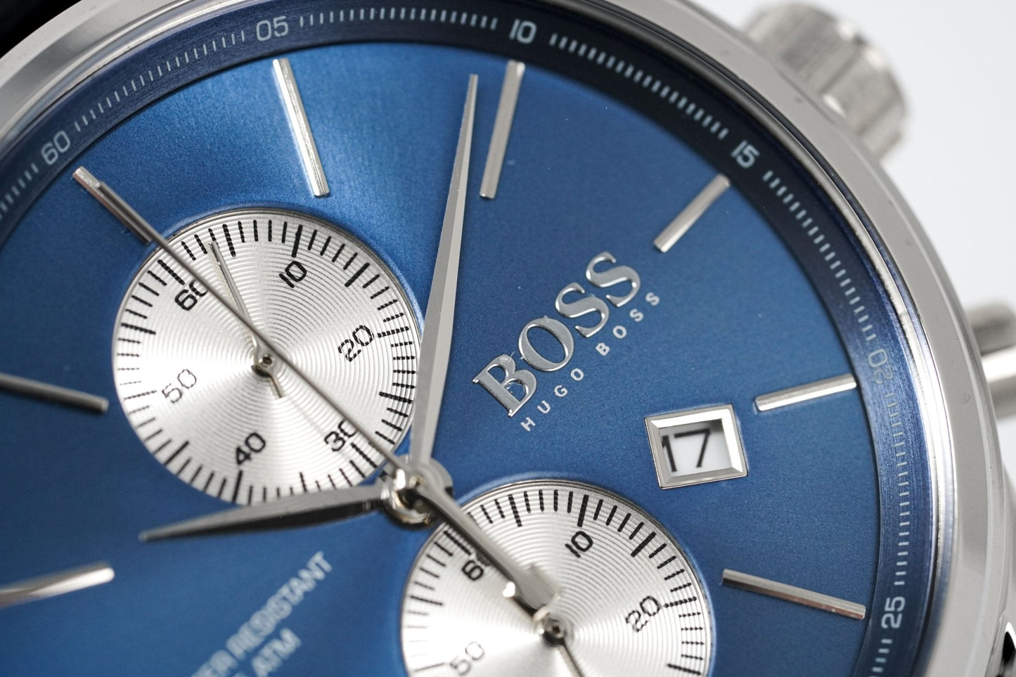 Hugo Boss Men S Watch Chronograph Blue Jet Leather Hb1513283