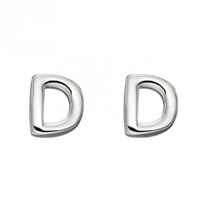 Initial D Sterling Silver Stud Earrings E6021