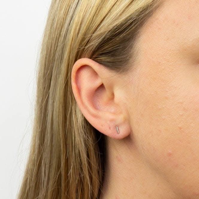 Initial I Sterling Silver Stud Earrings E6026