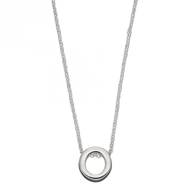 Initial O Plain Silver Initial Necklace N4442