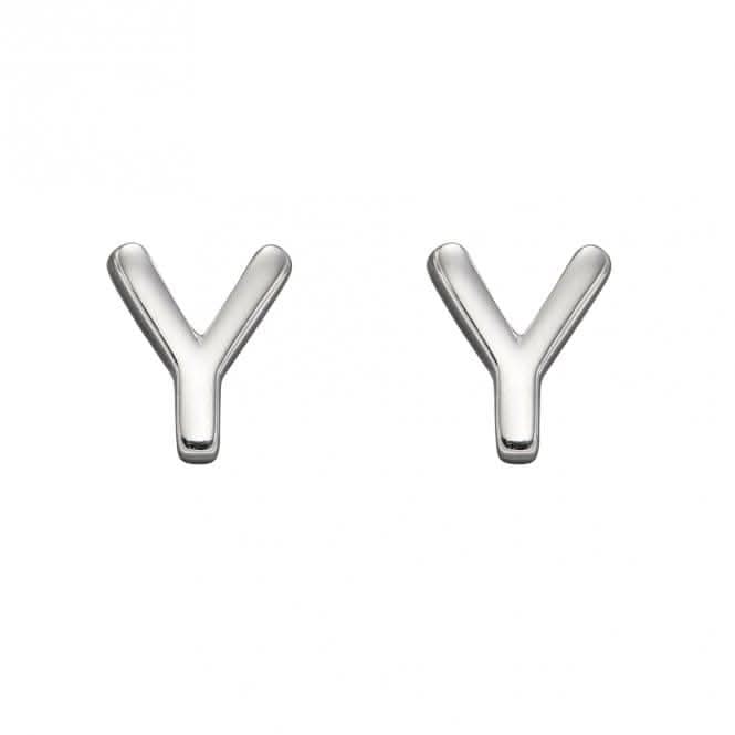 Initial Y Sterling Silver Stud Earrings E6042