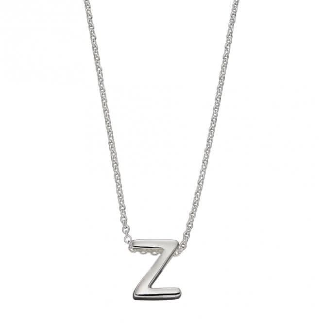 Initial Z Plain Silver Initial Necklace N4453