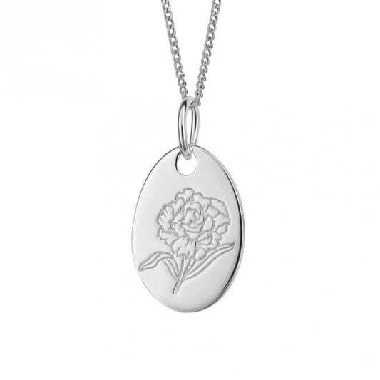 January Carnation Birth Blooms Pendant P5115