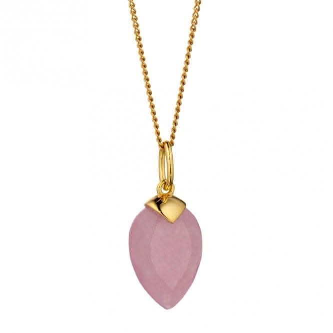 June Yellow Gold Plated Birthstone Chalcedony Stone Pendant P4980