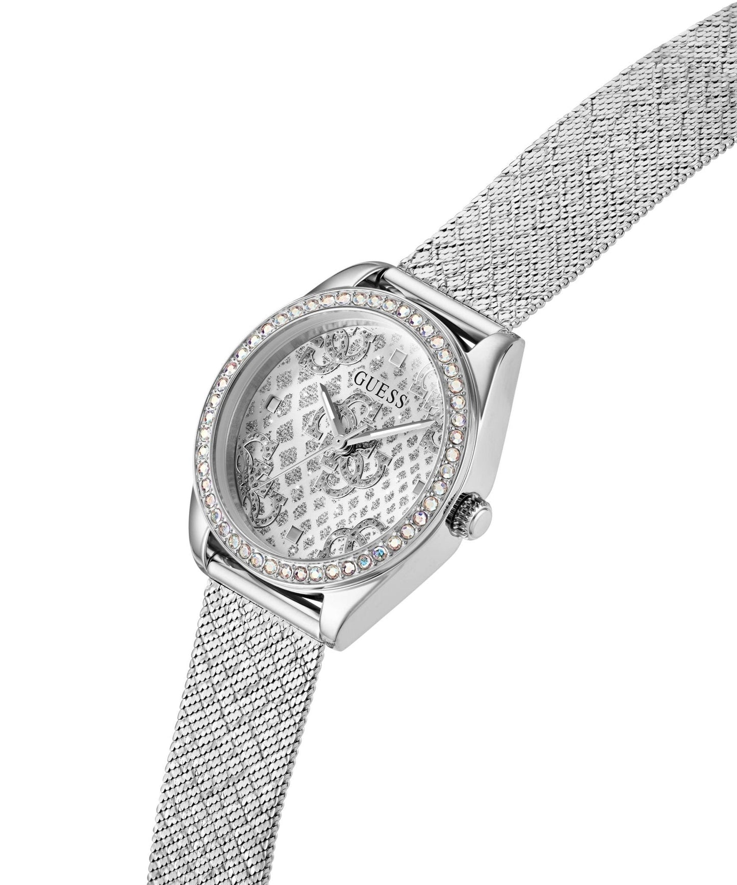 Ladies Boa Silver Tone Mesh Watch Gw0748l1