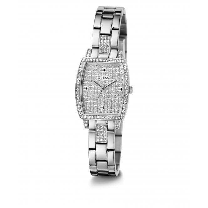 Guess Watches Ladies Brilliant Silver Tone Watch Gw0611l1