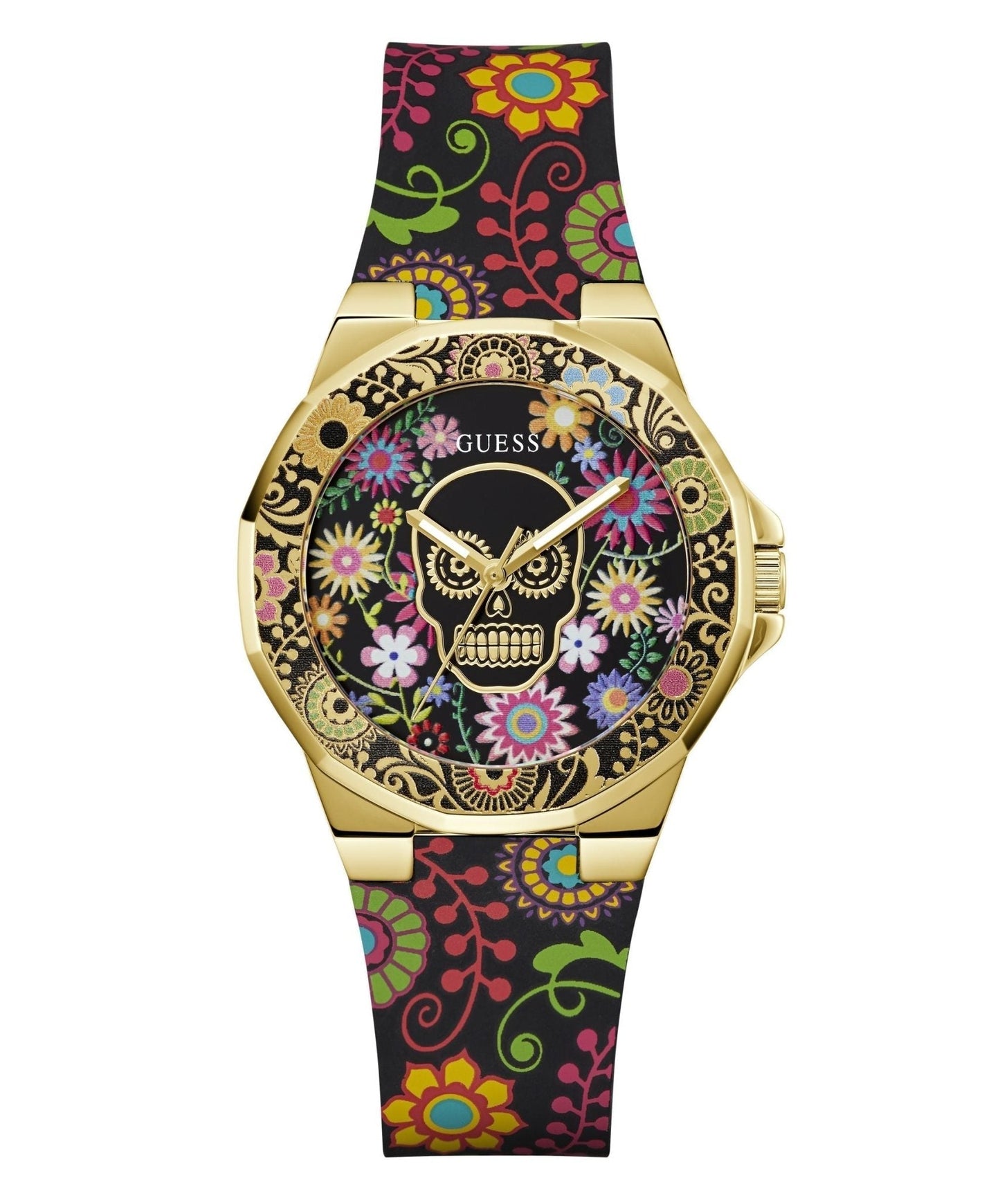 Ladies Calaverta Gold Tone Silicone Watch Gw0754l1