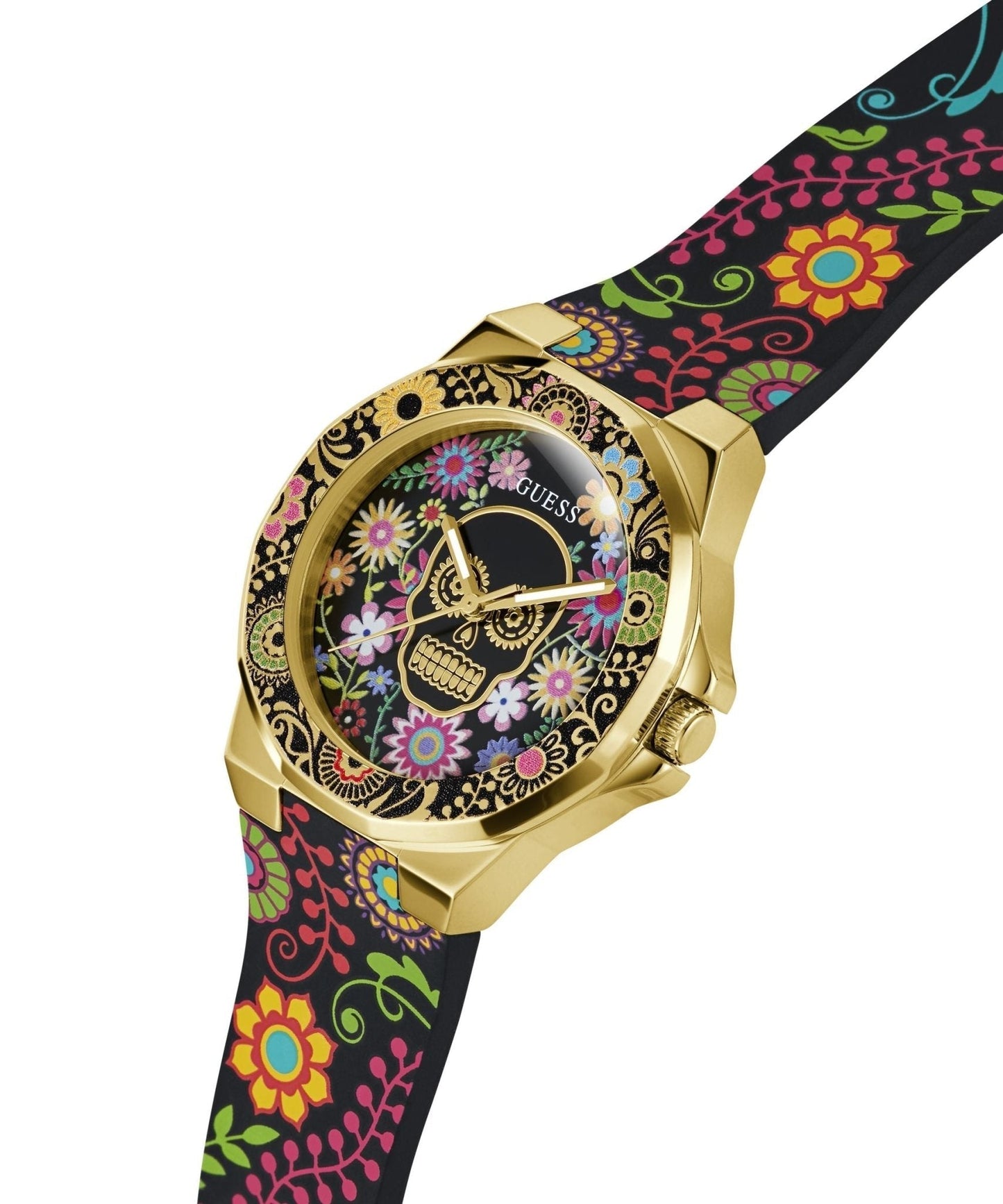 Ladies Calaverta Gold Tone Silicone Watch Gw0754l1
