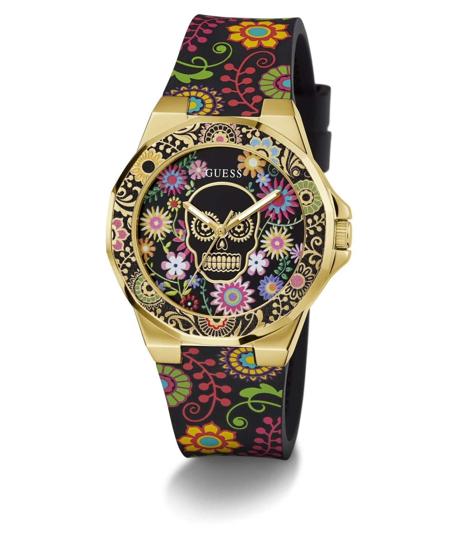 Ladies Calaverta Gold Tone Silicone Watch Gw0754l1