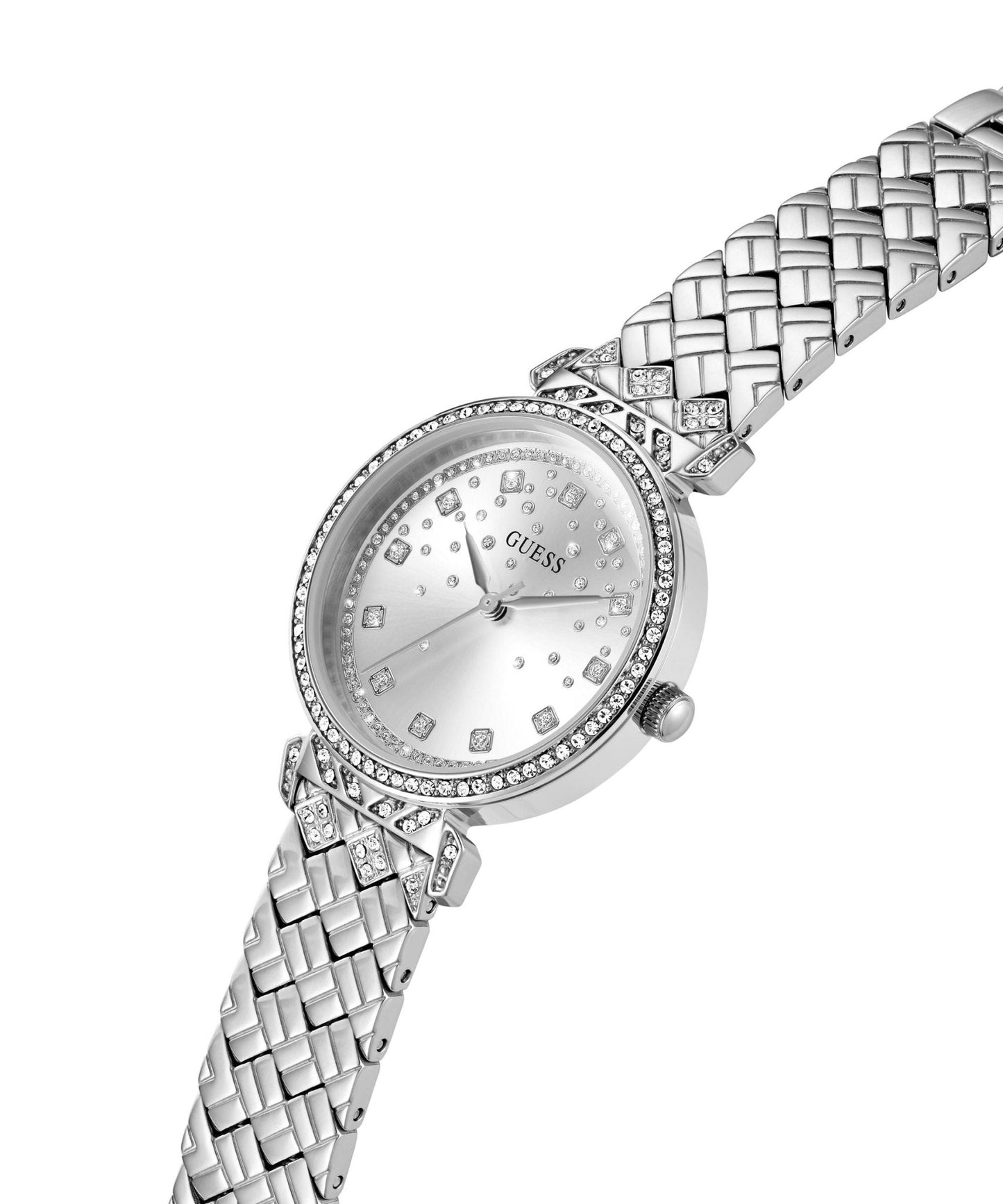 Ladies Enchantment Silver Tone Recycled Steel Watch Gw0763l1