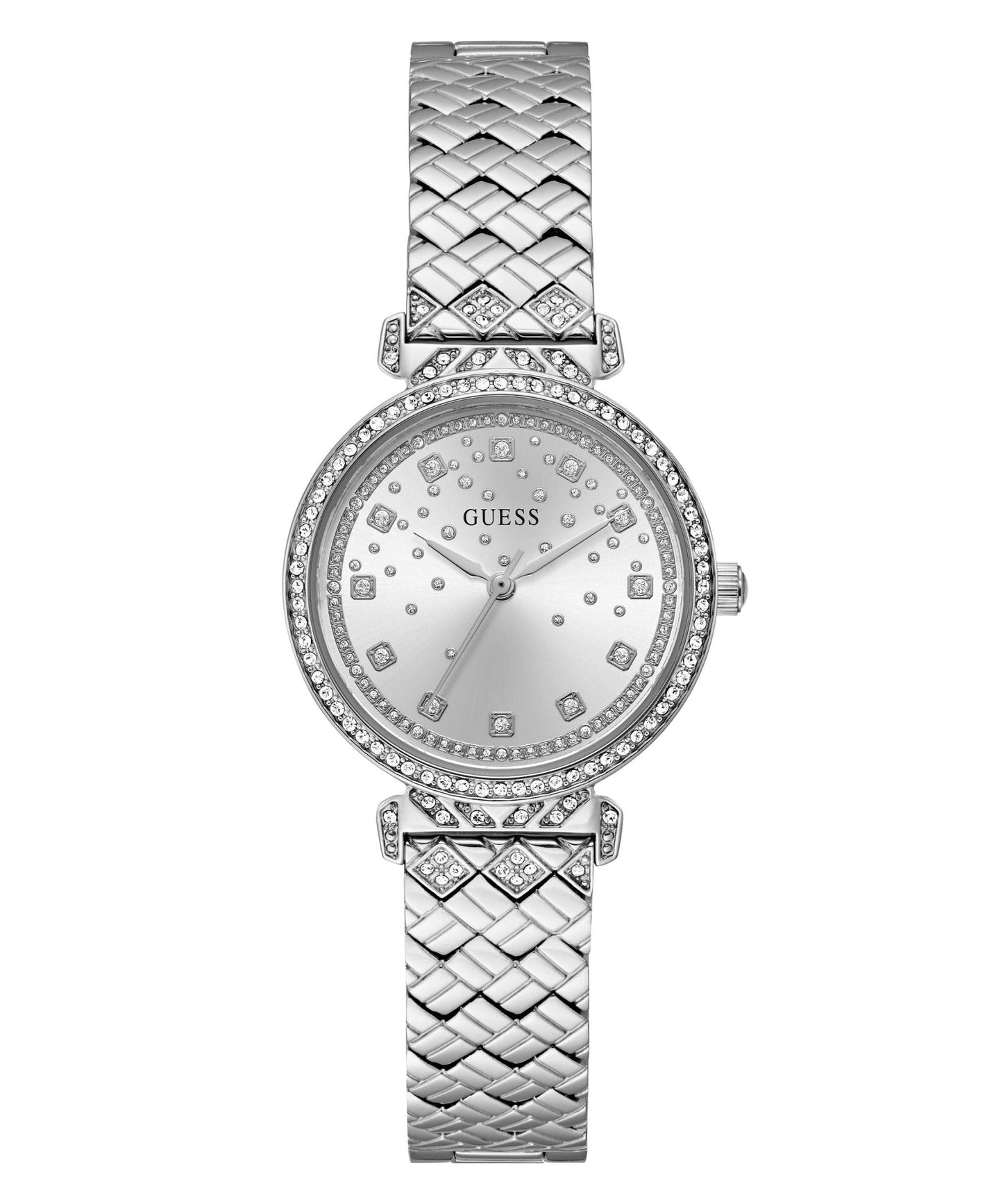 Ladies Enchantment Silver Tone Recycled Steel Watch Gw0763l1