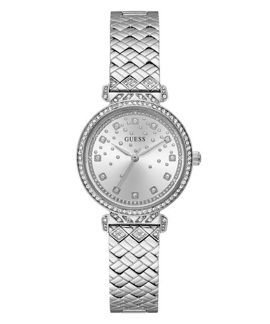 Ladies Enchantment Silver Tone Recycled Steel Watch Gw0763l1