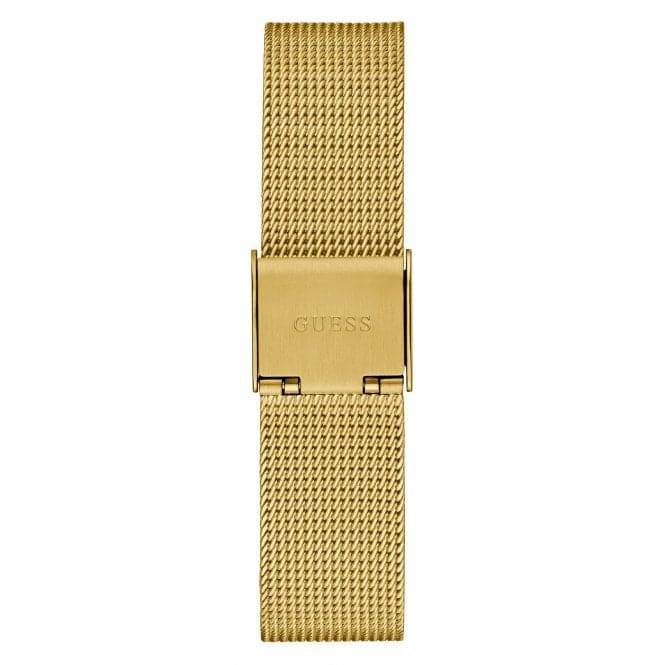 Guess Watches Ladies Fame Stainless Steel Mesh Gold Tone Watch Gw0508l2