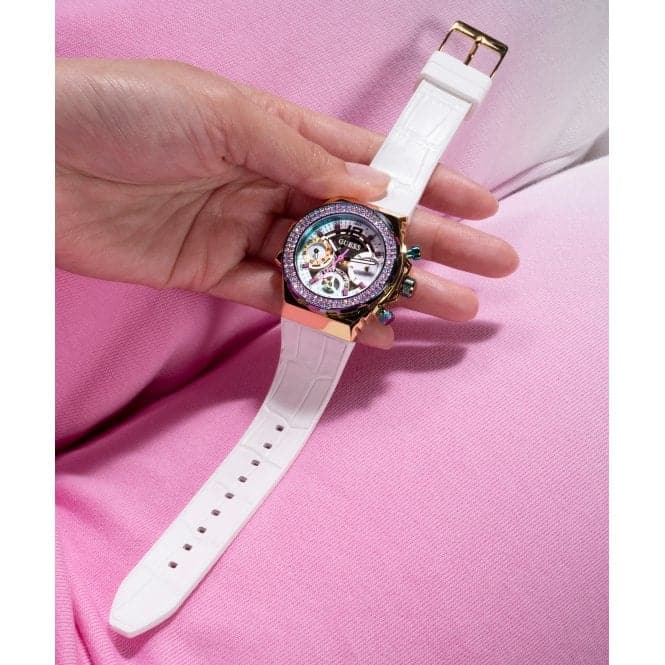 Guess Watches Ladies Fusion Stainless Steel Gold Silver Watch Gw0553l2