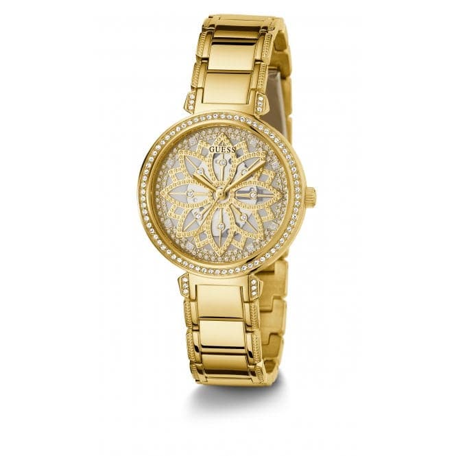 Guess Watches Ladies Lily Stainless Steel Gold Watch Gw0528l2