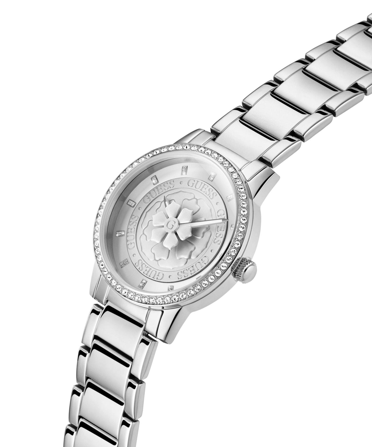 Ladies Petal Silver Tone Stainless Steel Watch Gw0747l1