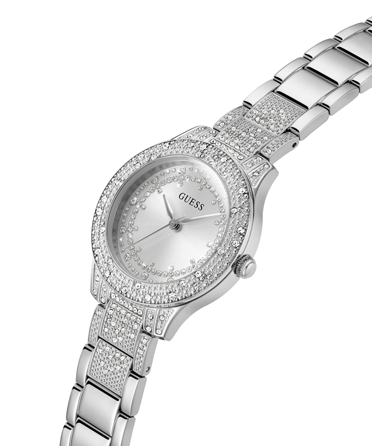 Ladies Shooting Star Silver Tone Recycled Steel Watch Gw0746l1