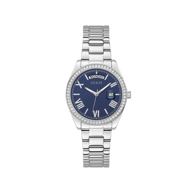 Guess Watches Luna Ladies Dress Silver Stainless Steel Watch Gw0307l1