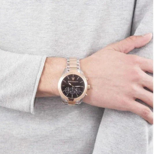 Maserati R8873612003 Traguardo Chrono Mens Two Tone Watch