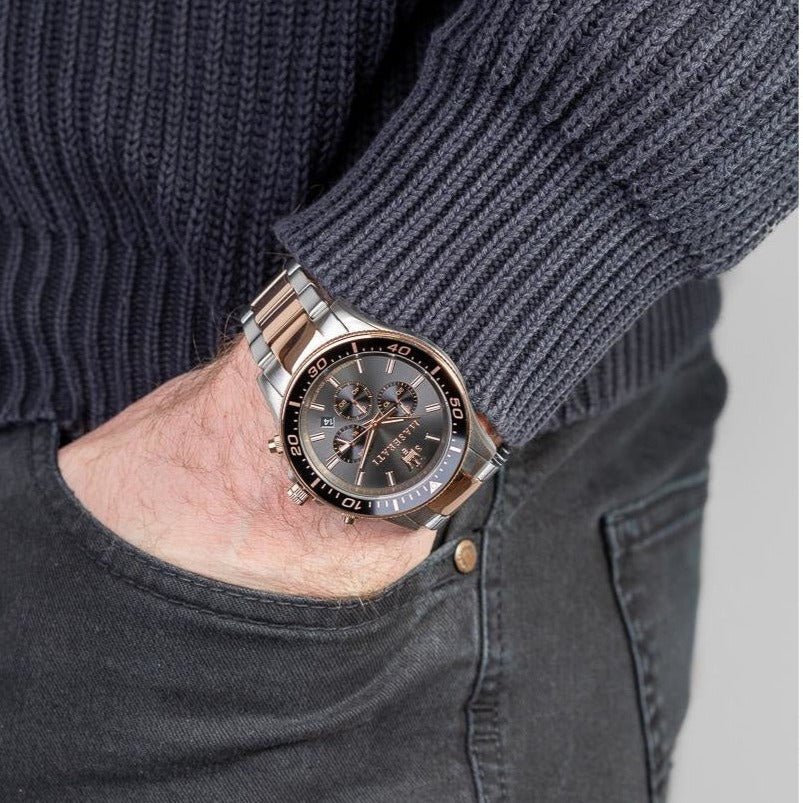 Maserati R8873640002 Sfida Chrono Mens Two Tone Watch