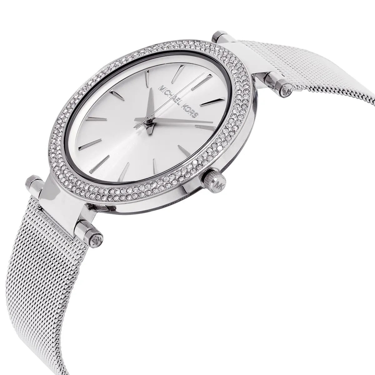 Michael Kors Women’s Watch Stainless Steel Silver Mesh Strap With Silver Dial And Crystals MK3367