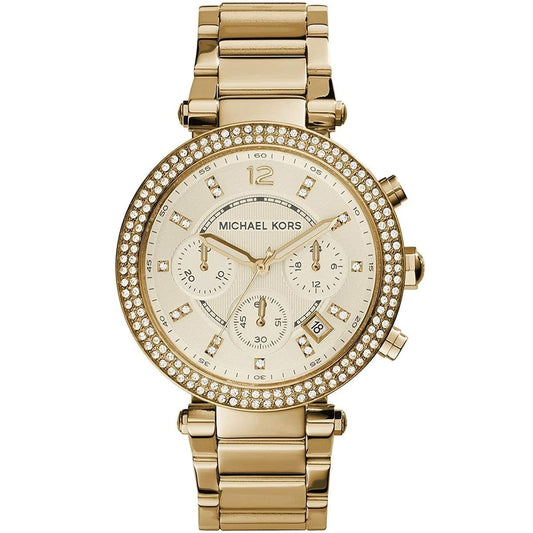 Michael Kors Women’s Watch Stainless Steel Gold Strap With Gold Dial MK5354