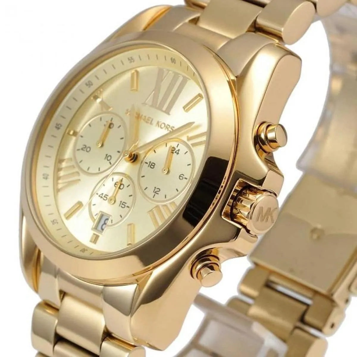 Michael Kors Women’s Watch Stainless Steel Gold Strap With Gold Dial MK5605