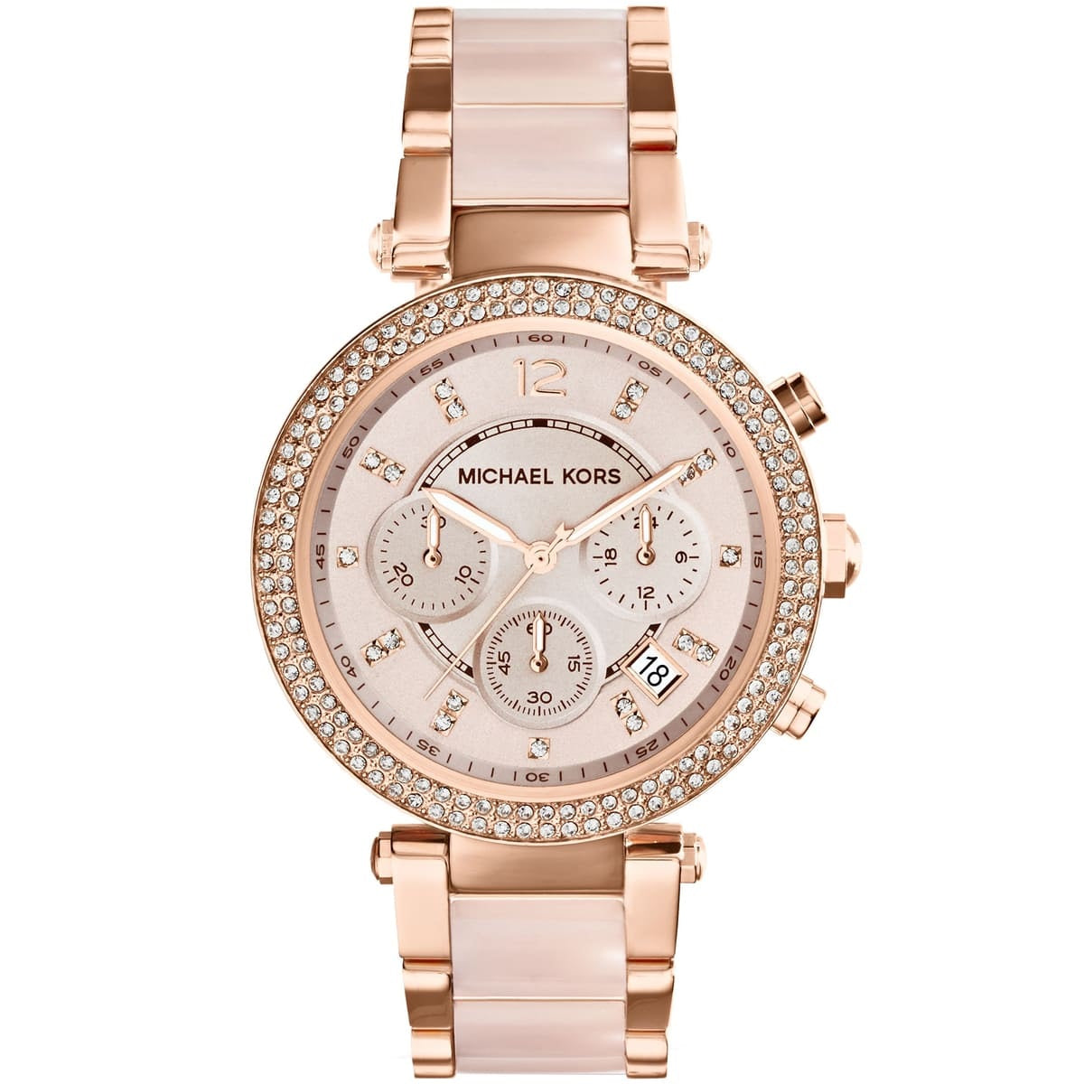 Michael Kors Women’s Watch Stainless Steel Rose Gold Strap With Rose Gold Dial MK5896