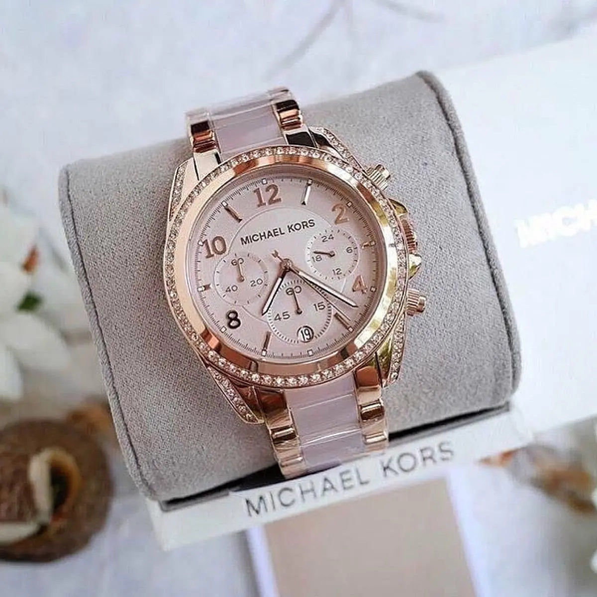 Michael Kors Women’s Watch Stainless Steel Rose Gold Strap With Rose Gold Dial MK5943