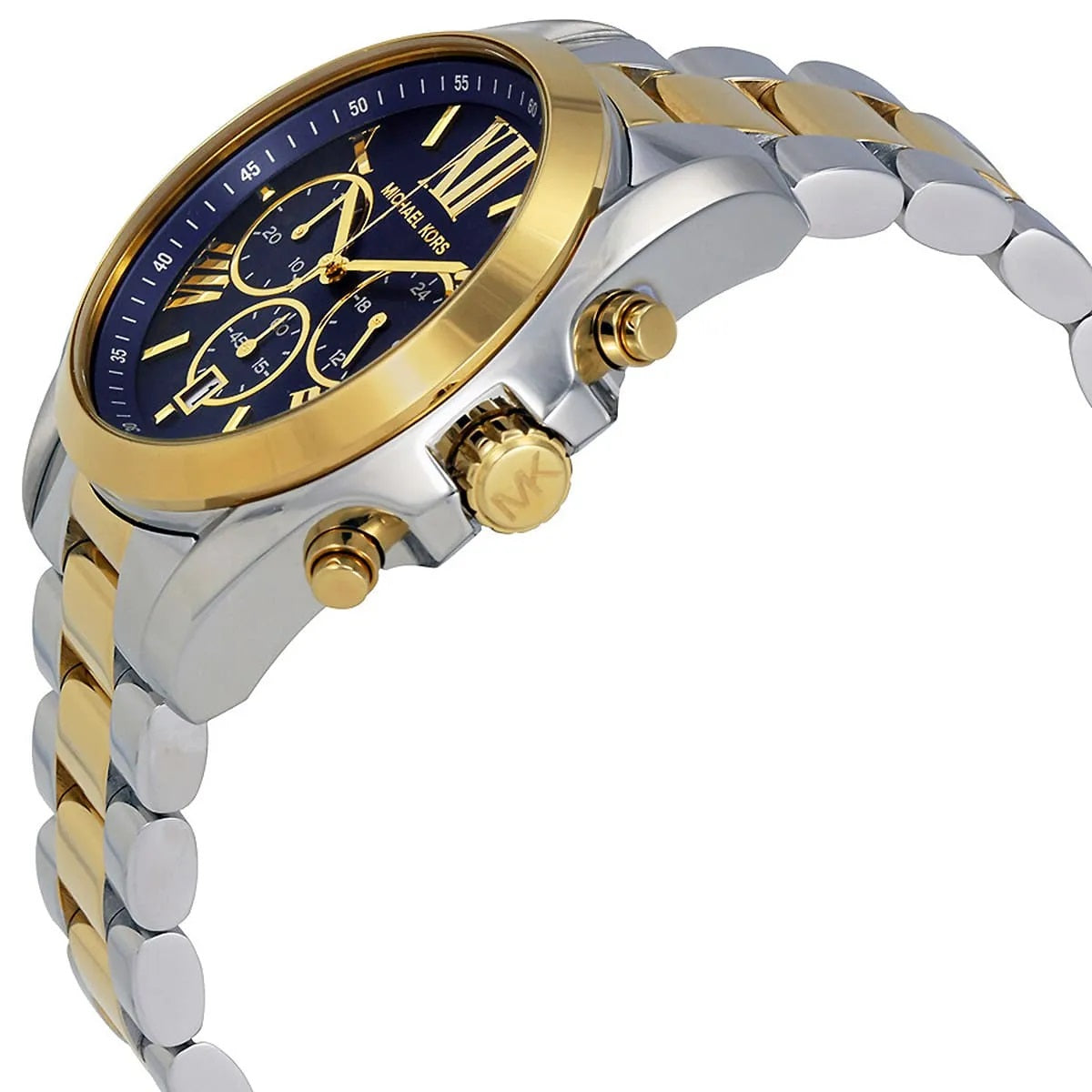 Michael Kors Women’s Watch Stainless Steel Two Tone Gold & Silver Strap With Blue Dial MK5976