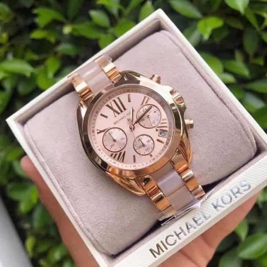 Michael Kors Women’s Watch Stainless Steel Rose Gold Strap With Rose Gold Dial MK6066