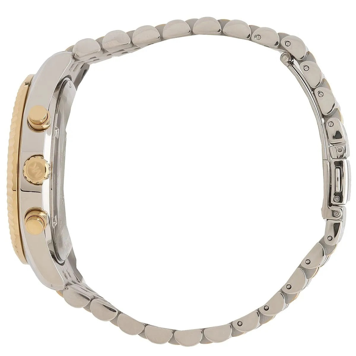 Michael Kors Men’s Watch Two-Tone Silver And Gold Strap With Silver Dial MK8344