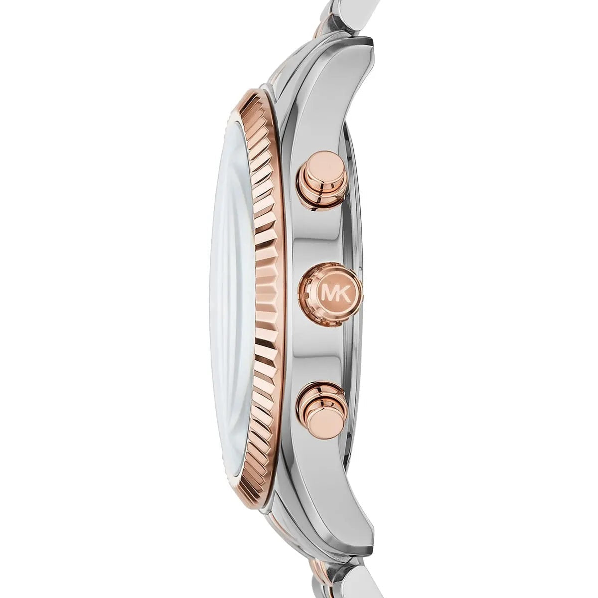 Michael Kors Men's Watch Stainless Steel Silver & Rose Gold Two-Tone Strap With Blue Dial MK8412