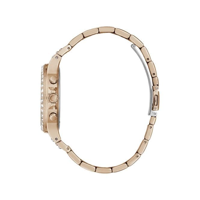 Guess Watches Moonlight Ladies Sport Rose Gold Stainless Steel Watch Gw0320l3