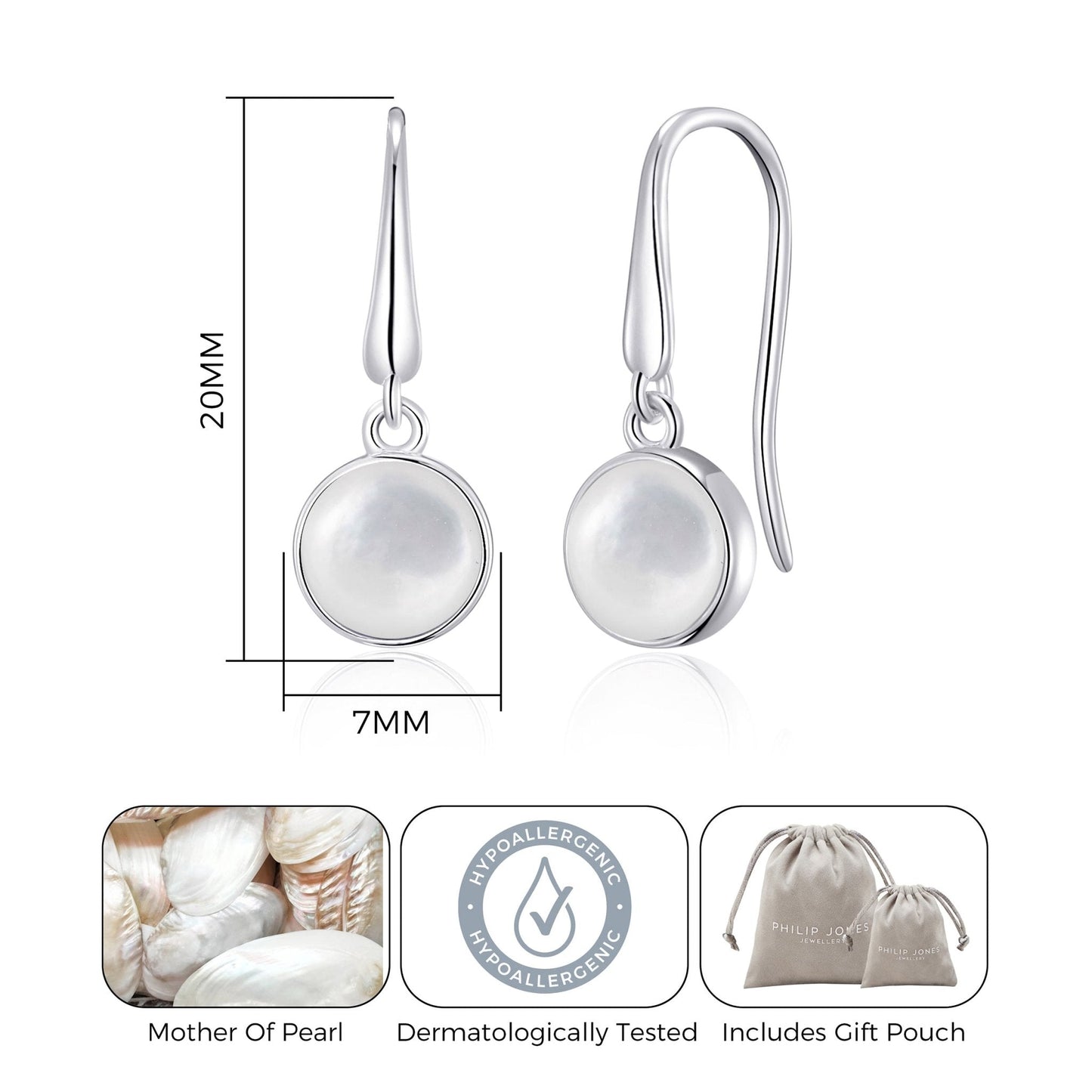 Mother of Pearl Drop Earrings