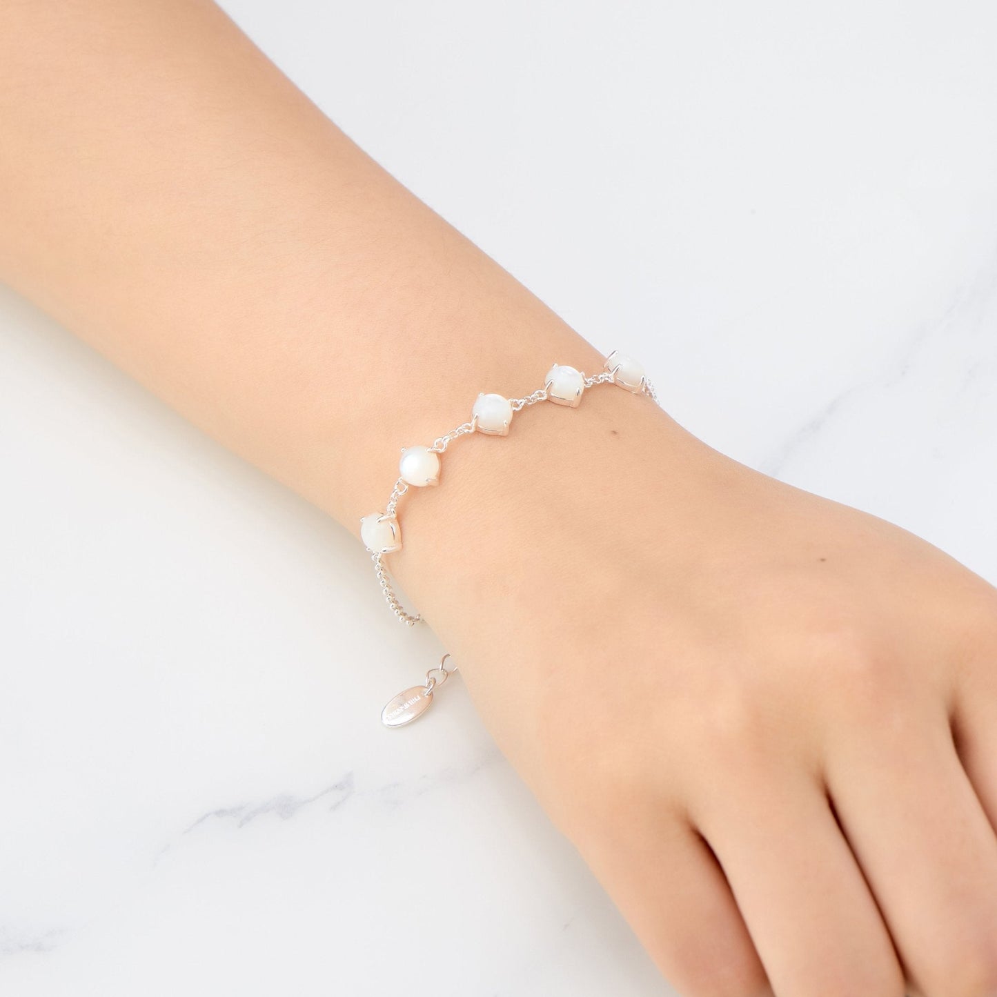 Mother of Pearl Gemstone Bracelet with Quote Card