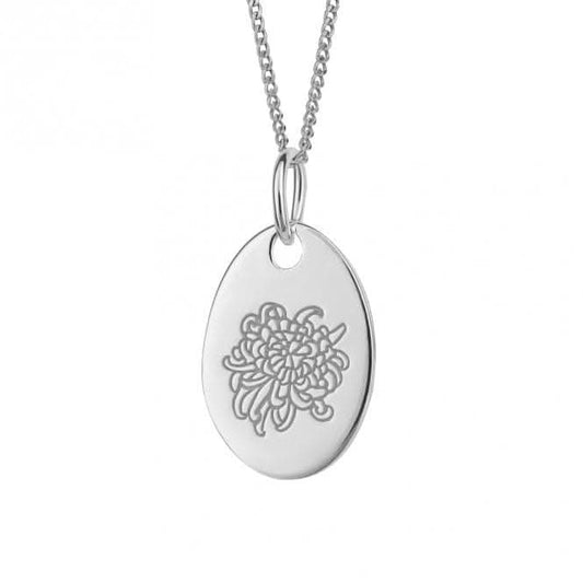 November Chrysanthemum Birth Blooms Pendant P5125
