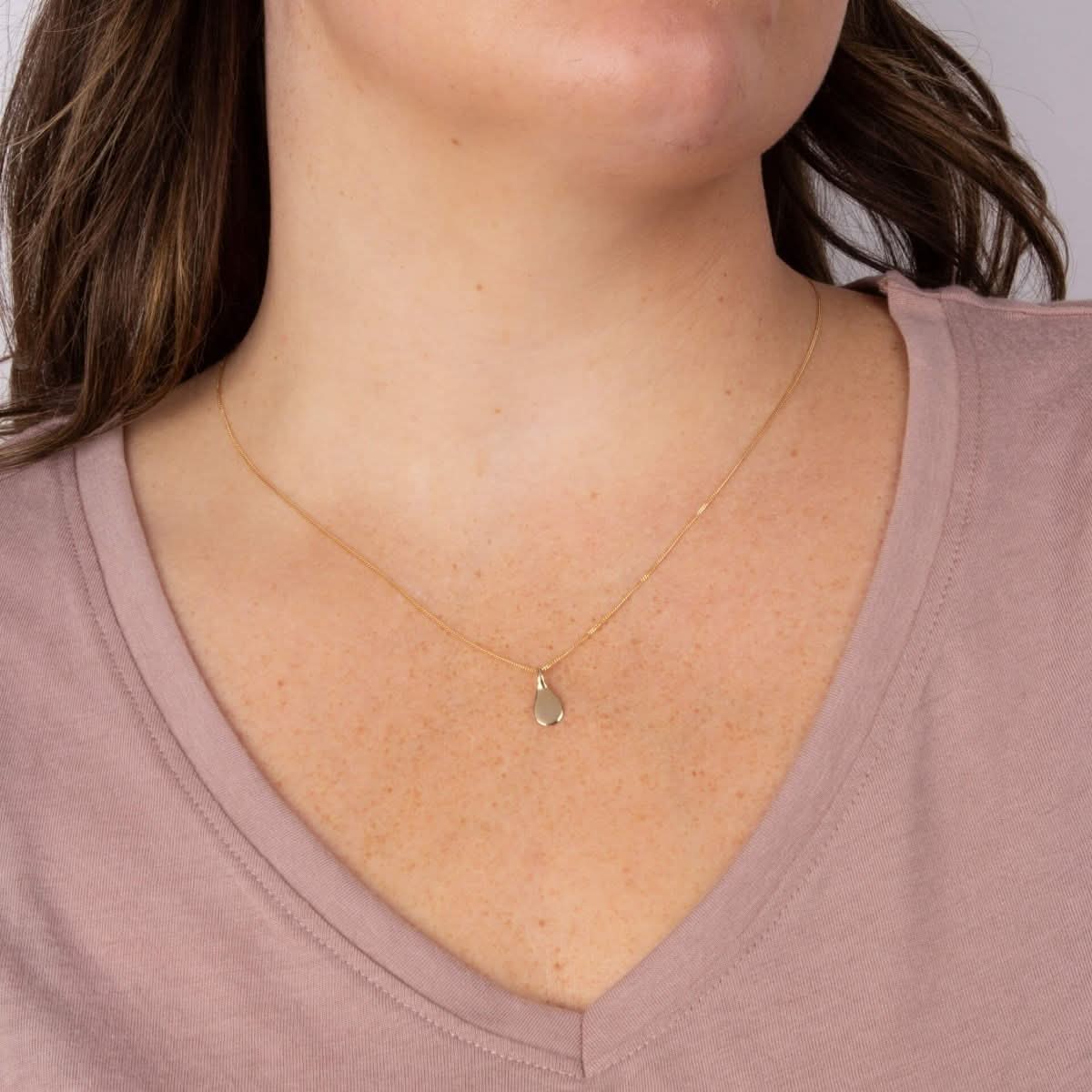 Gold Plated Drop Shaped Tag Only Pendant P5226