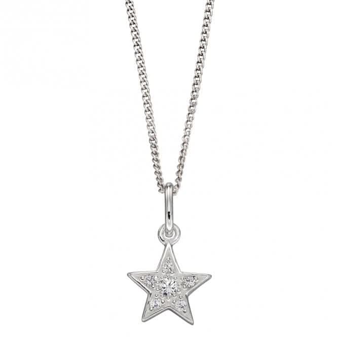 Pave Set Star Pendant with Zirconia P4974C