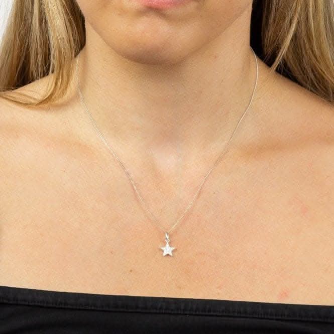 Pave Set Star Pendant with Zirconia P4974C