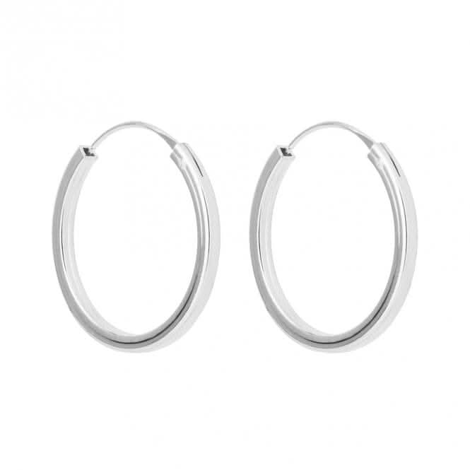 Plain Small Square Cut Hoop Earrings E6282