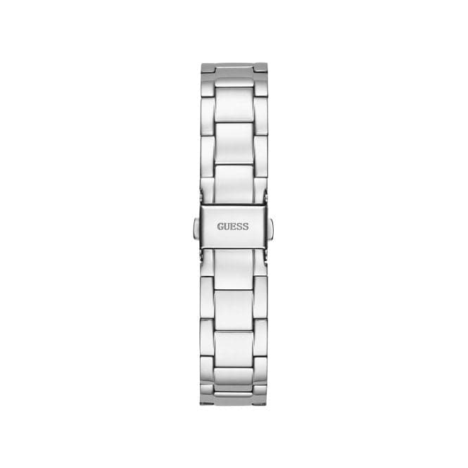 Guess Watches Quattro Clear Ladies Trend Silver Stainless Steel Watch Gw0300l1