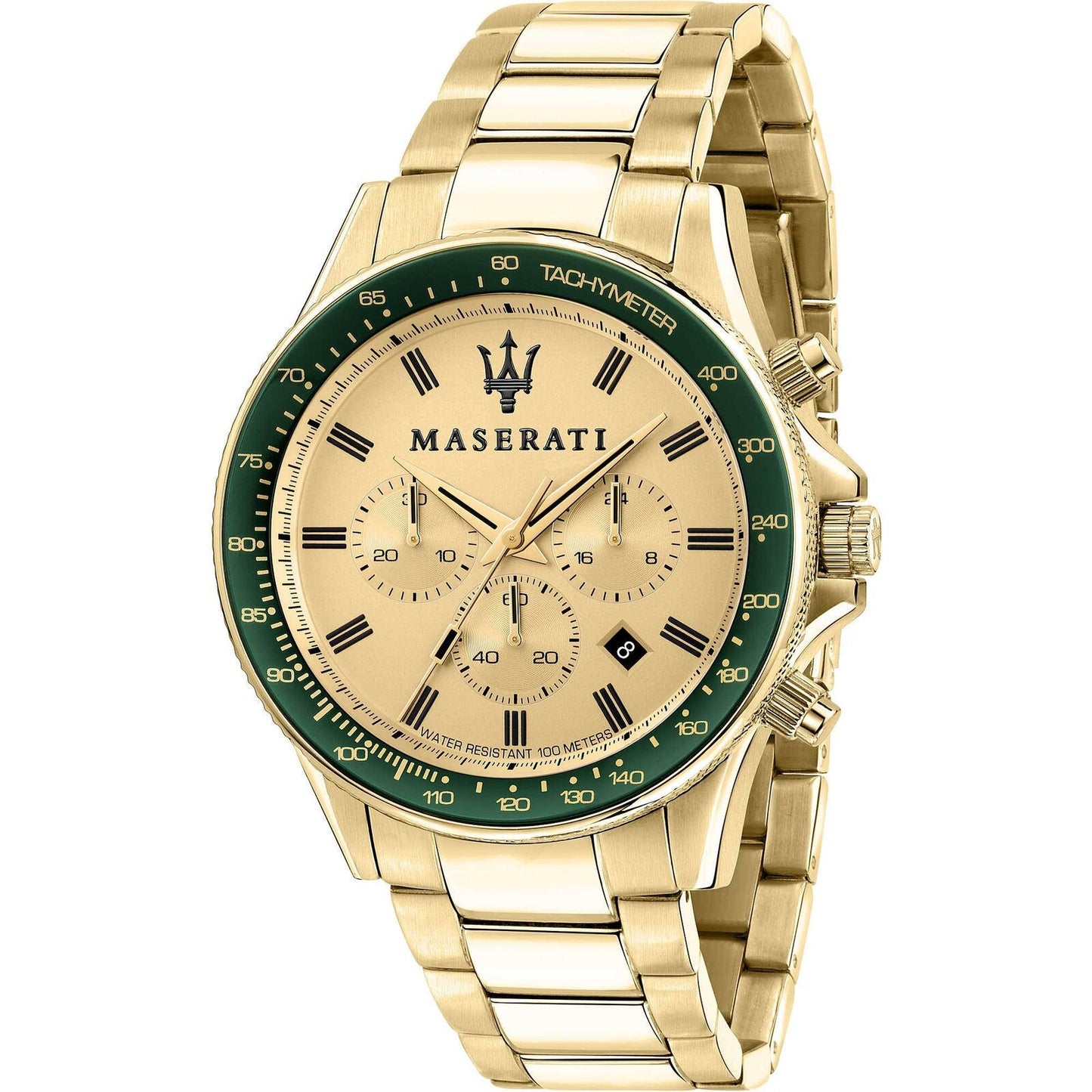 Maserati R8873640005 Sfida Chrono Mens Gold Watch