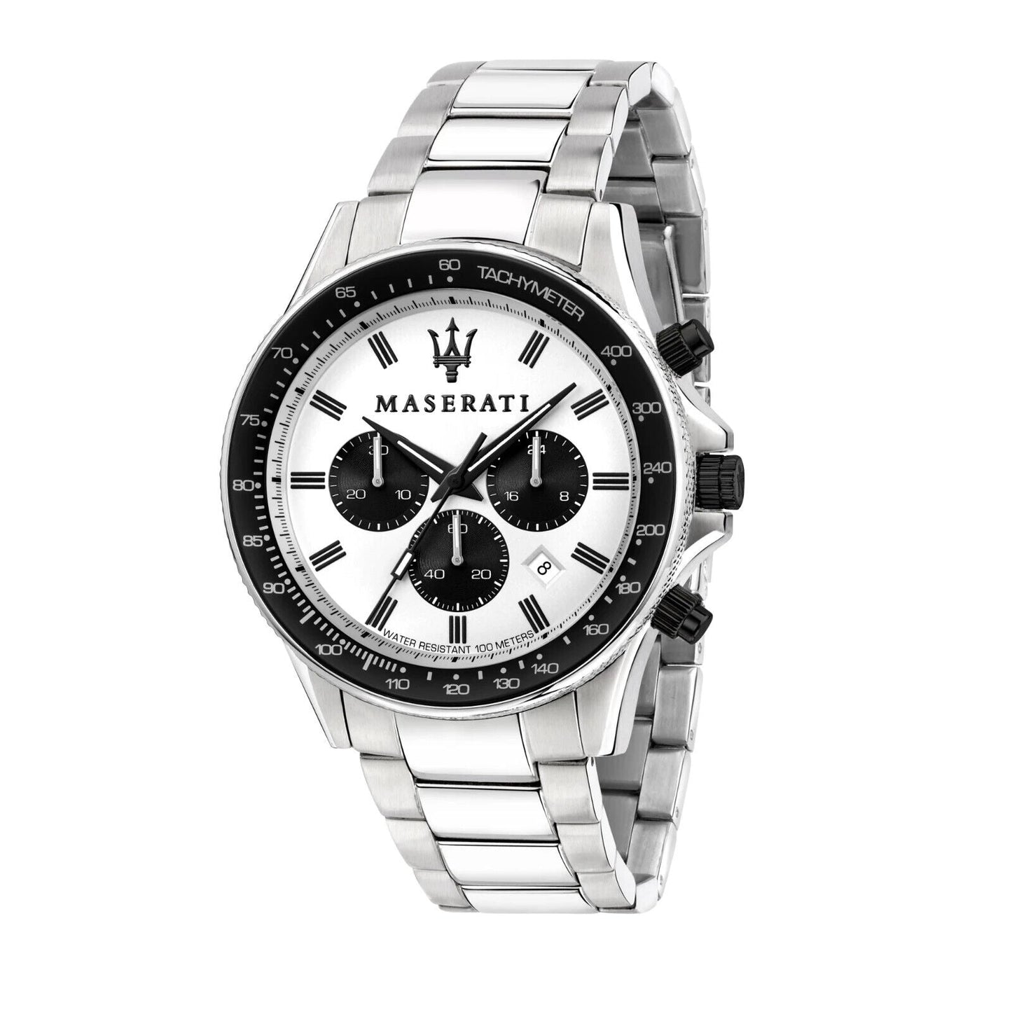Maserati R8873640003 Sfida Chrono Mens Silver Watch