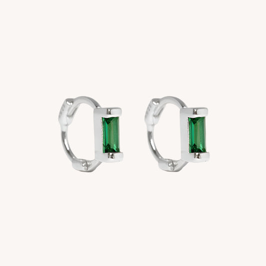 Silver Aime Hoops