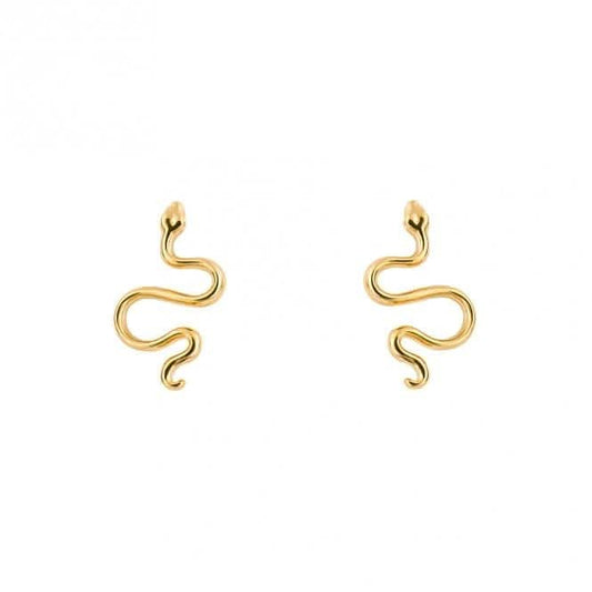 Snake Stud Gold Plated Earrings E6239
