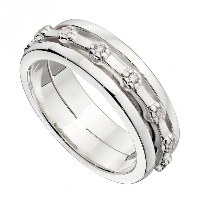 Spinner Ring with Zirconia Ring R3772C