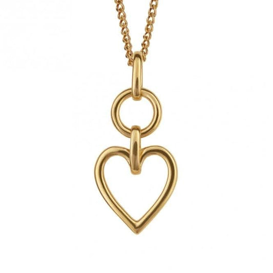 Statement Open Heart Gold Plated Pendant P5243