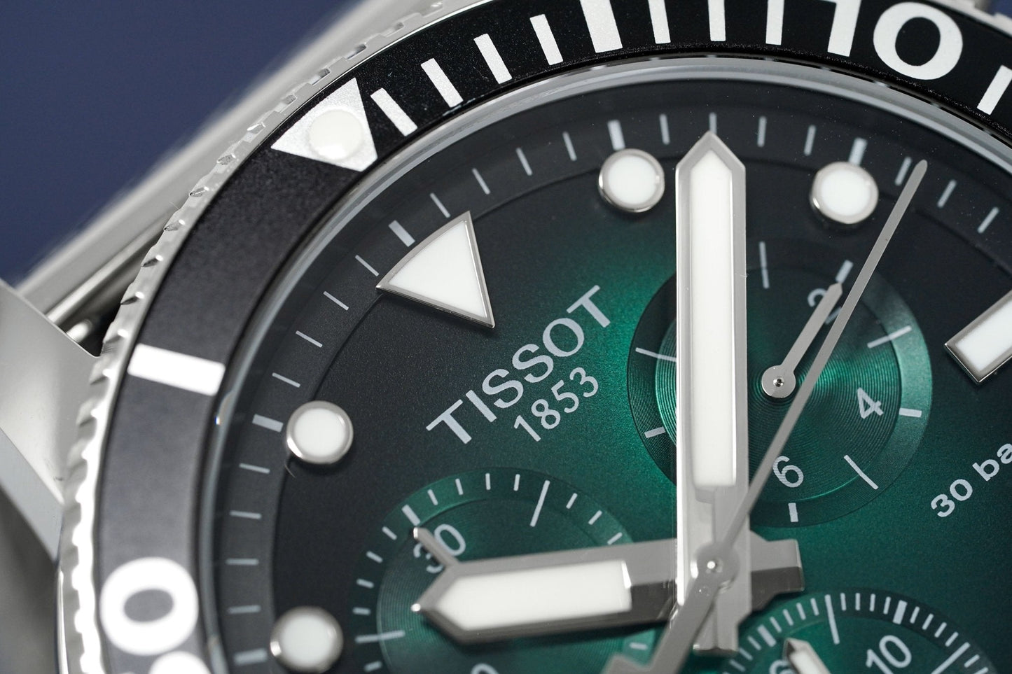 Tissot Chronograph Watch Seastar 1000 Green Mesh T1204171109100