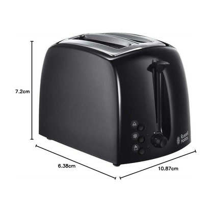 Russell Hobbs Textures 2-Slice Toaster 850 W, Black 21641